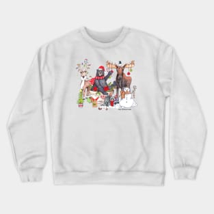 Woodland Critter Christmas Gathering Crewneck Sweatshirt